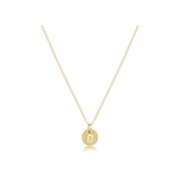 16" Necklace Gold - Respect Small Gold Disc