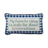 Reservations Needlepoint Pillow