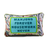 Mahjong Needlepoint Pillow