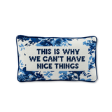 Nice Things Needlepoint Pillow