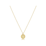 16" Necklace Gold - Respect Small Gold Disc