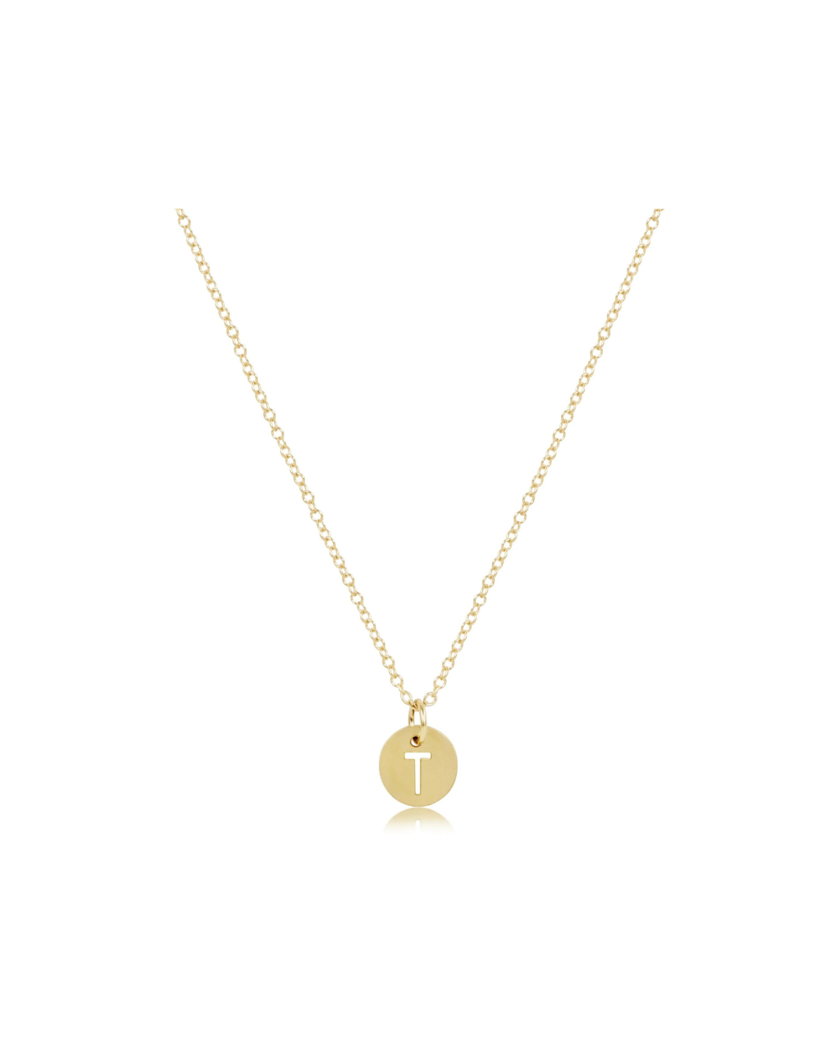 16" Necklace Gold - Respect Small Gold Disc