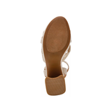 Whisora Crossband Raffia Woven Platform, Ivory