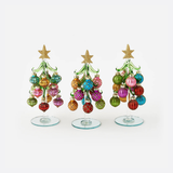 Handmade Glass 7.5" Tree with Ornaments