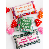 Bless Your Heart Needlepoint Pillow