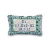 Reality Check Needlepoint Pillow