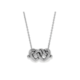 Interlok Linked Hearts Necklace, Silver