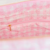 Ruffled Nylon Tote Bag, Pink Floral