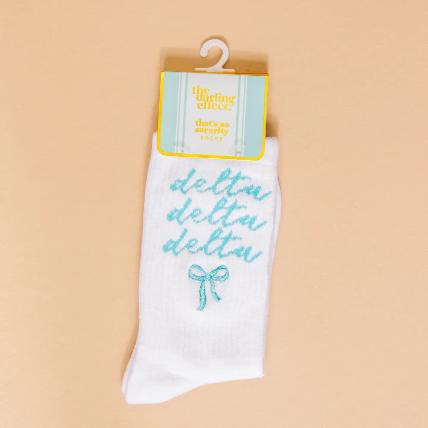 Sorority Embroidered Crew Socks