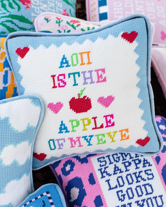 Sorority Needlepoint Pillow