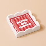 Sorority Stripe Scallop Trinket Tray