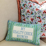 Reality Check Needlepoint Pillow