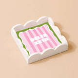 Sorority Stripe Scallop Trinket Tray