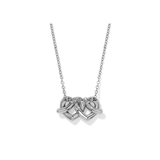 Interlok Linked Hearts Necklace, Silver