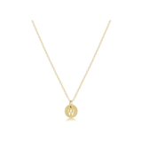 16" Necklace Gold - Respect Small Gold Disc