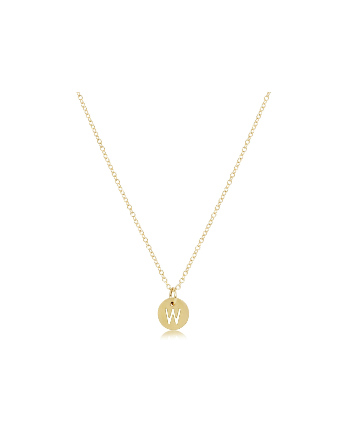 16" Necklace Gold - Respect Small Gold Disc