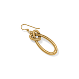Interlok Linked Hearts French Wire Earrings, Gold