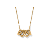 Interlok Linked Hearts Necklace, Gold