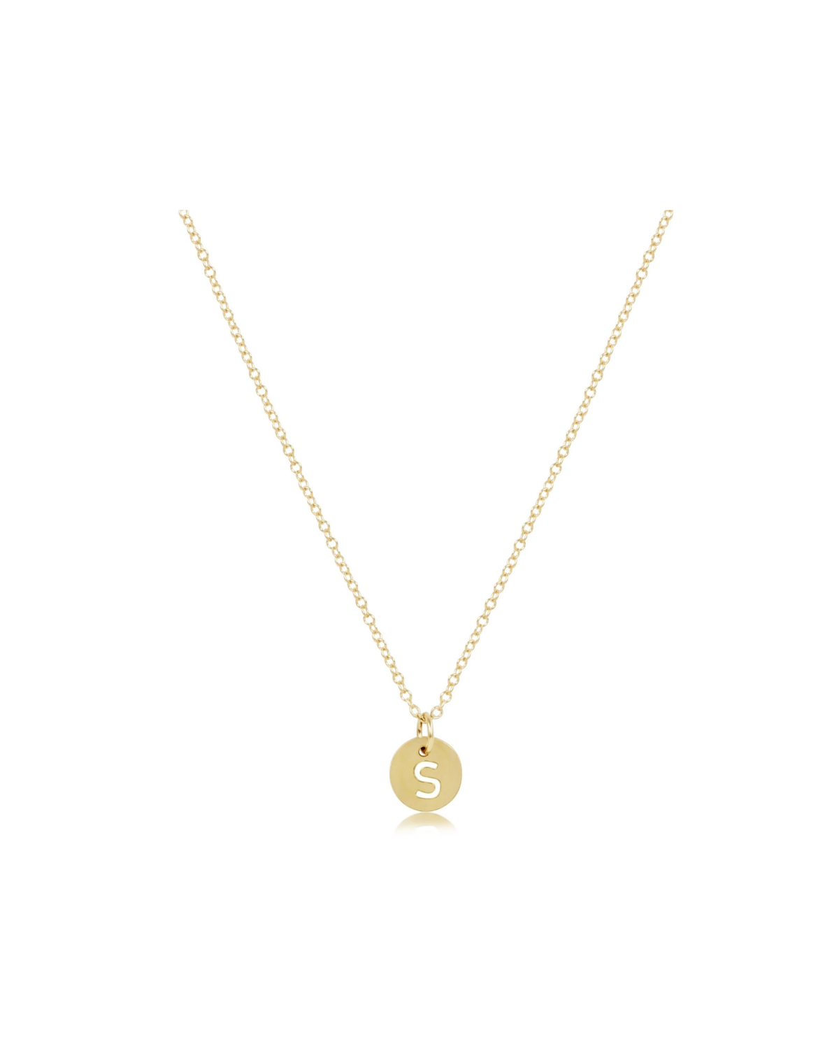 16" Necklace Gold - Respect Small Gold Disc
