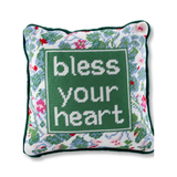 Bless Your Heart Needlepoint Pillow