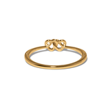 Interlok Linked Hearts Hinged Bangle, Gold