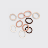 Ribbed Hair Elastics, Blush