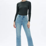 High Rise Straight Jean, Light Blue