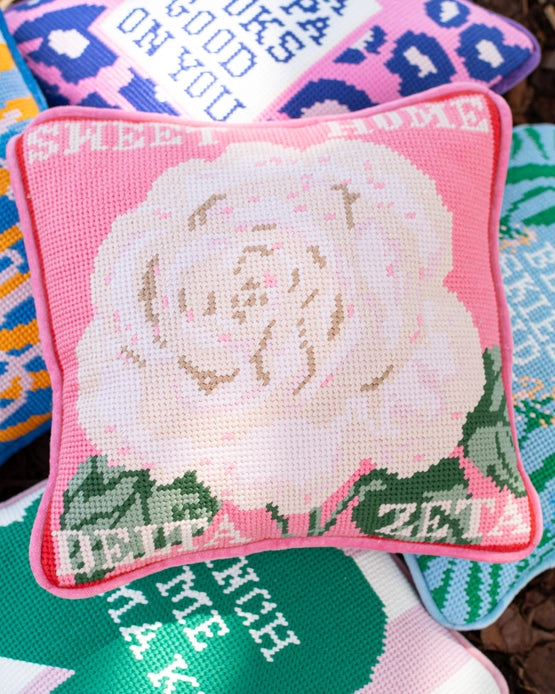 Sorority Needlepoint Pillow