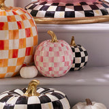 Bubblegum Pink Check Small Pumpkin