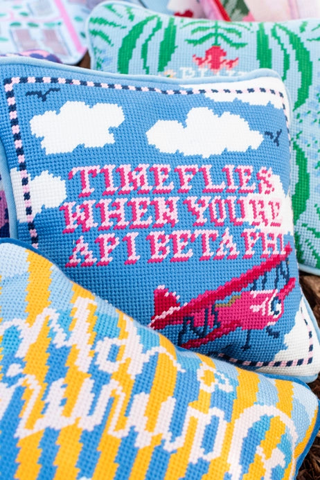 Sorority Needlepoint Pillow