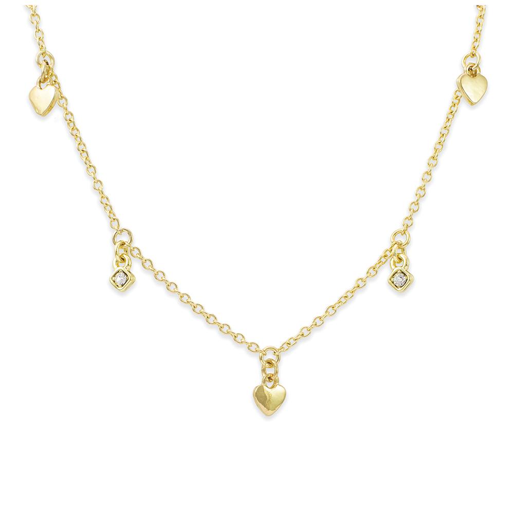 Bunches of Love Dangle Necklace, Gold