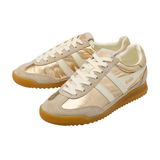 Firefly Metallic Sneakers, Gold/Off White