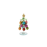 Handmade Glass 7.5" Tree with Ornaments