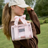 Clear Stadium Bag, Ballet Pink Bow