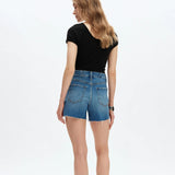 Valentine High Rise Shorts, Medium Blue