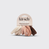 Ribbed Hair Elastics, Blush