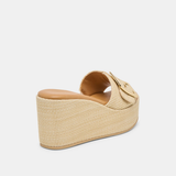 Jilian Wedges, Lt Natural Raffia