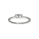 Interlok Linked Hearts Hinged Bangle, Silver