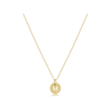16" Necklace Gold - Respect Small Gold Disc