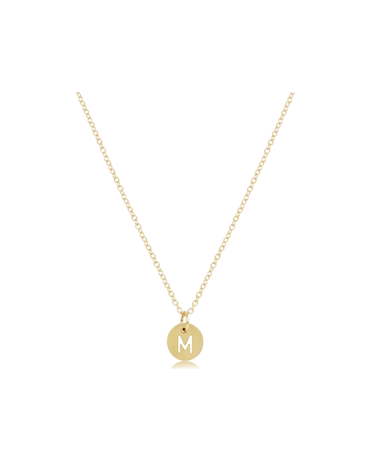 16" Necklace Gold - Respect Small Gold Disc
