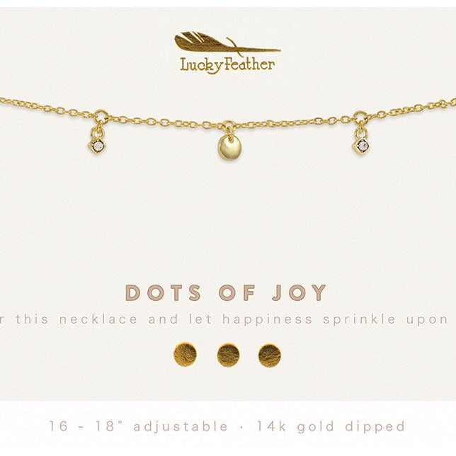 Dots of Joy Dangle Necklace, Gold