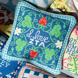 Sorority Needlepoint Pillow