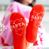 Santa Baby Fuzzy Crew Socks