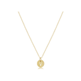 16" Necklace Gold - Respect Small Gold Disc