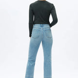 High Rise Straight Jean, Light Blue