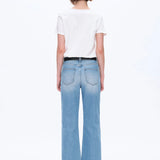 High Rise Straight Leg Jean, Medium Blue