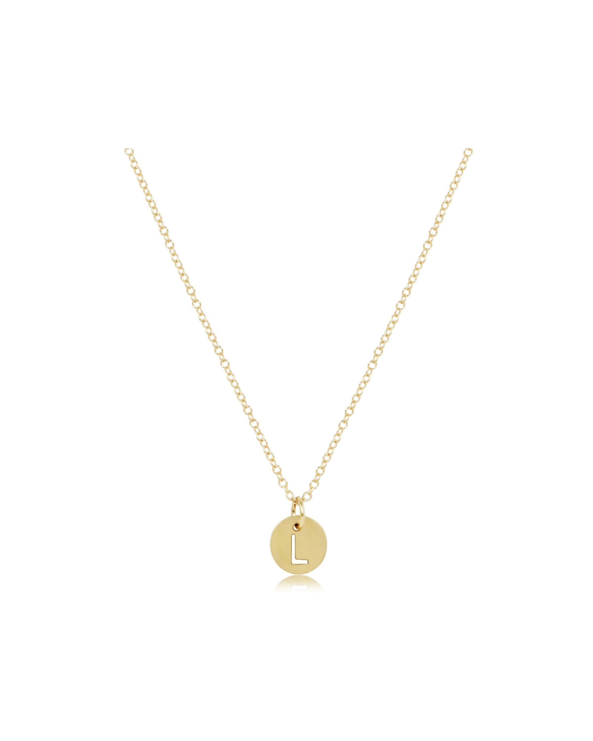 16" Necklace Gold - Respect Small Gold Disc