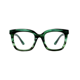 Cleo Glasses, Emerald Ombre Horn