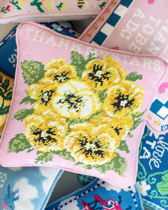 Sorority Needlepoint Pillow