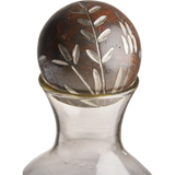 Jarron Aguas Clear w/ Pepita Etched, Iron Stand & Ballin Etched
